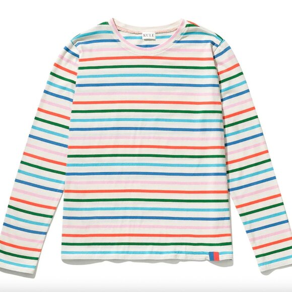 KULE Tops - Kule Rainbow/Multicolor Modern Long Sleeve Tee Size Medium